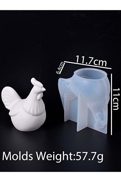 Choice1 قالب سيليكون لصنع شموع عيد الفصح، دجاجة وديك، قوالب صابون معطرة، جبس ...