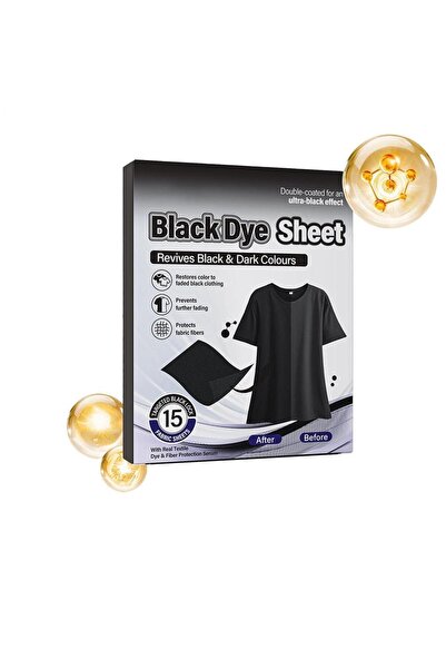 Choice صبغة قماش سوداء للملابس، 15 قطعة، ملاءات سوداء لغسيل الملابس، للعناية ...