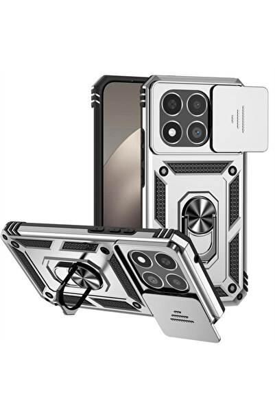 Choice10 xiaomi 15T Silver Armor Funda for 15T Pro 5G Case Car Magnetic Holde...