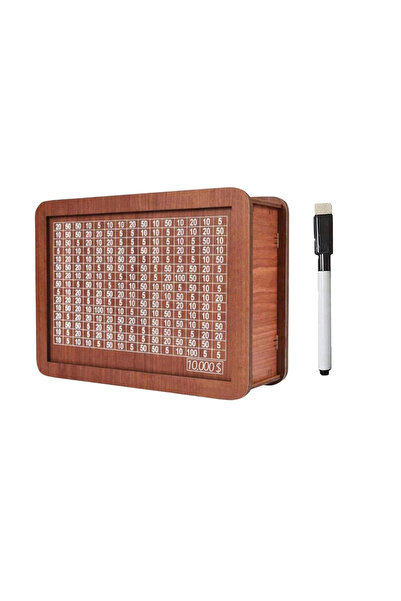 Choice4 حصالة نقود خشبية قابلة لإعادة الاستخدام، تتسع لـ 10000 دولار أمريكي (...