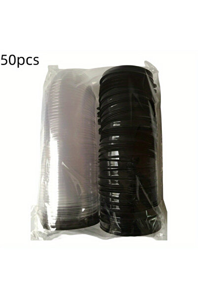 choice2 Black 50Pcs Cupcake Carriers with Clear Lid - Disposable Mid-Autumn F...