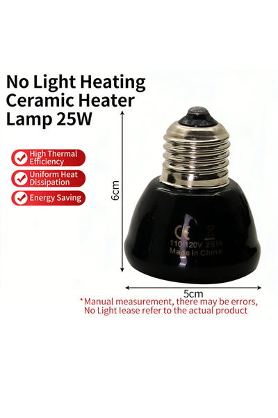 Choice3 مصباح حضانة سيراميكي مُسخّن بقدرة 25 واط و220 فولت، مصباح الأشعة تحت ...