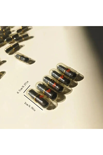 Choice1 كبسولات رسائل سوداء، حبوب حب مع أوراق لف في زجاجة، كبسولة شفافة، رسال...