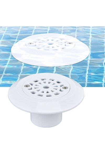 Choice مخرج مياه حمام سباحة بلاستيكي أبيض اللون، فتحة تصريف أرضية، ملحق لتصري...