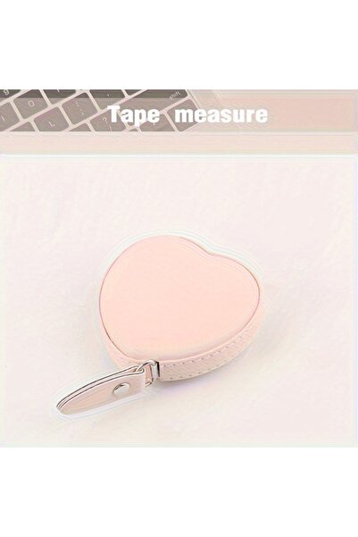 Choice مسطرة واحدة، شريط قياس صغير متعدد الوظائف من جلد الصناعي الوردي على شك...