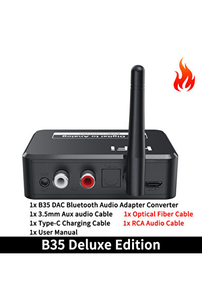 Choice جهاز استقبال الصوت BLUEKAKA DAC وBluetooth 5.1 الإصدار الفاخر، محول رق...