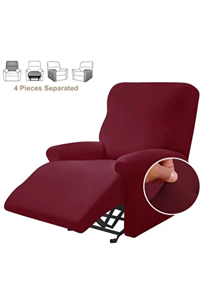 Choice Burgundy Minimalist Style Milk Silk Chair Cover, Fully Wrapped Elastic...