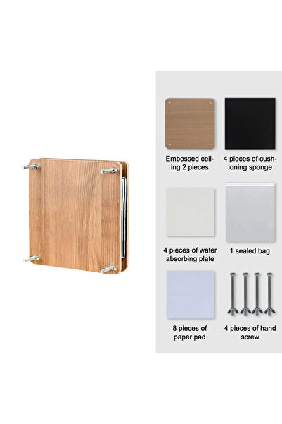 Choice طقم ضغط الزهور المنزلي، بطول 1515 سم، طقم حرفي خشبي لحفظ النباتات المج...