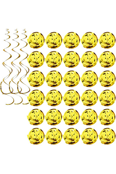 Choice 30 قطعة من الحلزونات الذهبية المتدلية المصنوعة من مادة PVC، لتزيين الح...