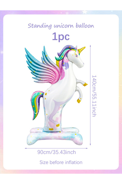 Choice Other 1pc 1pc Standing Unicorn Aluminum Foil Balloon, for Birthday, Ma...