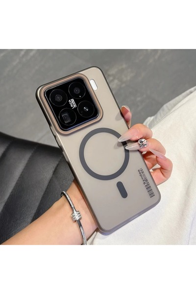 Choice15 غلاف هاتف شاومي 15T برو أسود شفاف مزود بشحن مغناطيسي، متوافق مع هوات...