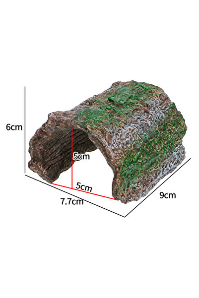 Choice1 L Bark Lizard Hideaway Reptile Hideout Resin Aquarium Decorati for Fr...
