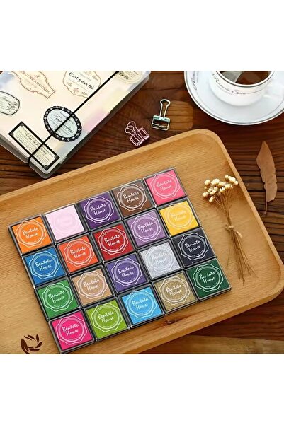 Choice ٢٠ لونًا، ٢٠ قطعة/علبة، ٢٠ لونًا، ٤ × ٤ سم، طوابع حبر ملونة، أعمال يدو...