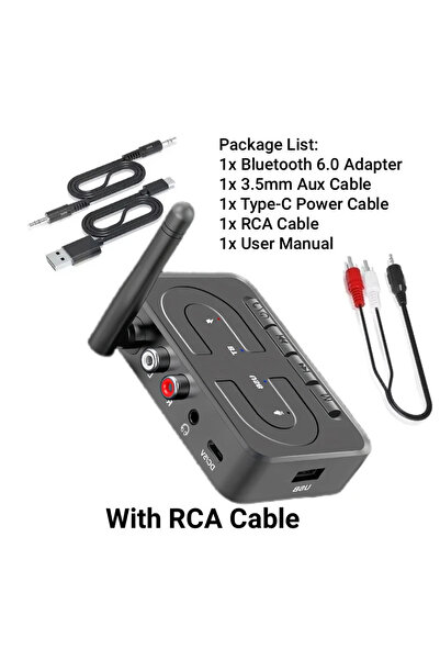Choice1 جهاز استقبال صوتي لاسلكي ستيريو مزود بمنفذ RCA وبلوتوث 6.0 ومحول موسي...