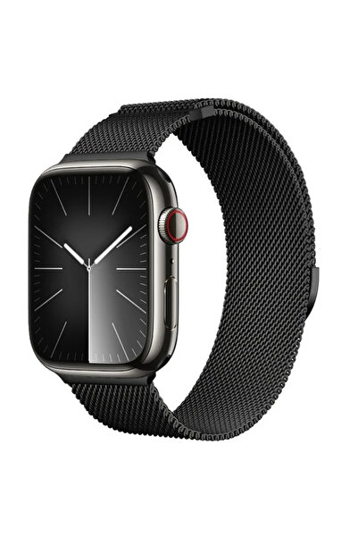 Choice30 سوار ساعة أسود بحلقة مغناطيسية، متوفر بأحجام 42 مم، 44 مم، 45 مم، و4...