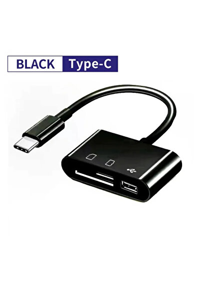 Choice Type-c Black1 1-5pcs Type C To SD Card Reader OTG USB Cable Mini SD/TF...
