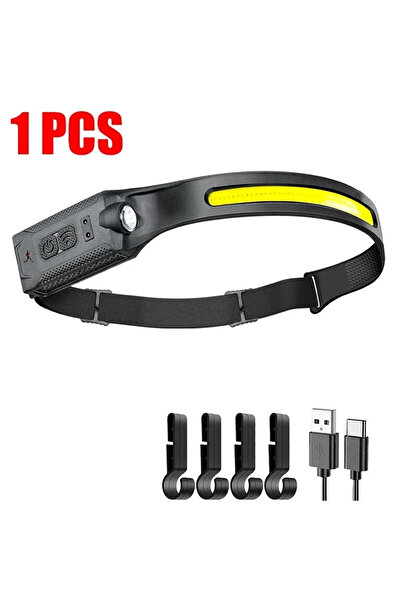 choice2 Black With Hooks LED HeadlampRechargeable 3-modes Lighting Headlight ...