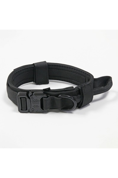 Choice9 M Black Tactical Dog Collar Adjustable Military Training Nylon Dog Ne...