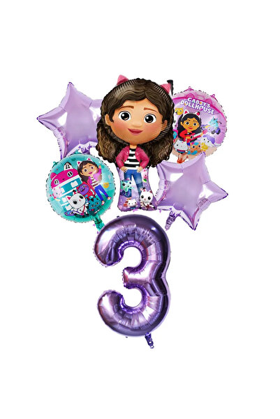 Choice6 بالونات قطط غابي لبيت الدمى، 32 بوصة، لون أخضر نعناعي، 6 قطع، لتزيين ...