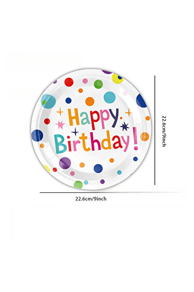 Choice1 ٢٠ قطعة من الأطباق مقاس ٩ بوصات، ٢٠ قطعة من منقّط منقطة ملونة لحفلات ...