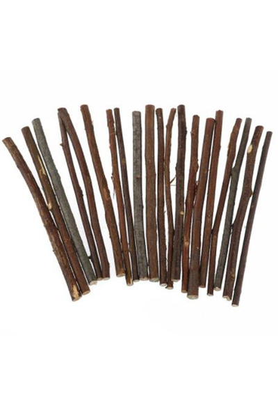 Choice ٢٠ قطعة من أعواد خشبية صغيرة أصلية، أغصان خشبية مستديرة، مواد يمكنك صن...