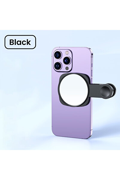 Choice طقم مشبك عدسة كاميرا الهاتف الذكي الأسود مع مرآة سيلفي لهاتف آيفون الذ...