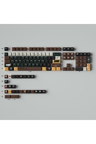 Choice1 مجموعة أغطية مفاتيح R1 Love Story، 129 مفتاحًا، مصنوعة من مادة PBT، ب...