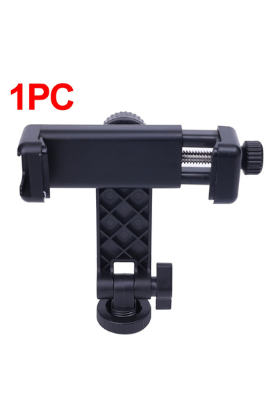 Choice حامل هاتف أسود قابل للتعديل عالميًا، محول تثبيت مشبك الهاتف الدوار 360...