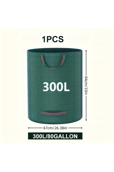 Choice1 300L Heavy-Duty PP Garden Waste Bags - Reusable Yard Debris Bags with...