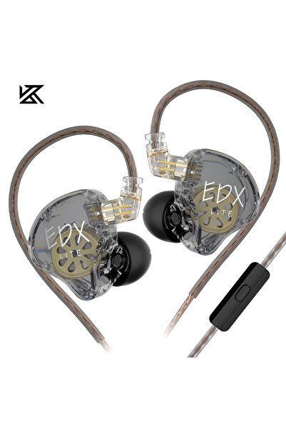 choice2 Gray MIC KZ EDX Lite HIFI Earphones Dynamic In Ear Stereo Bass Music ...