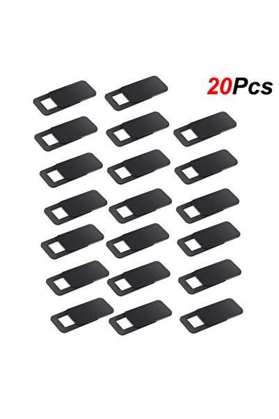 Choice غطاء كاميرا ويب أسود - 20 قطعة (1/5/10/20 قطعة) - غطاء كاميرا منزلق لأ...