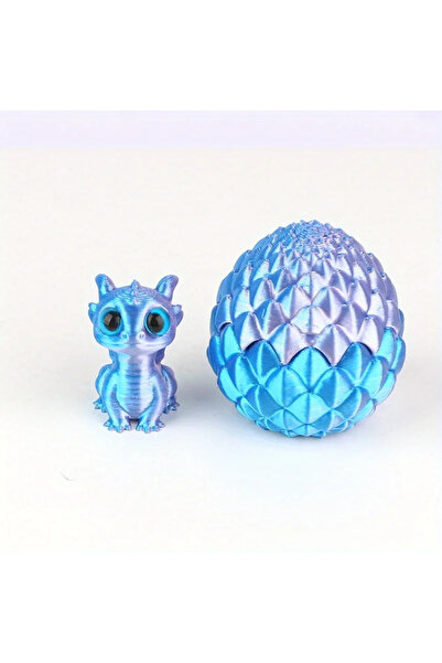 Choice17 مجموعة بيض ديناصورات متعددة الألوان مطبوع ثلاثية الأبعاد، لون أزرق ف...