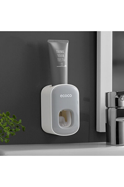 Choice GRAY Automatic Toothpaste Dispenser Wall Mounted Toothpaste Rack Bathr...