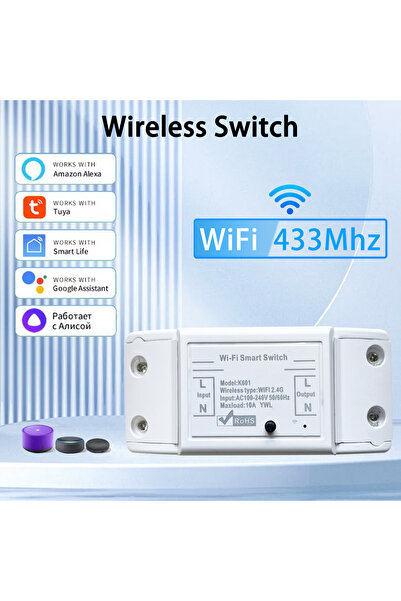 Choice5 جهاز استقبال مفتاح إضاءة ذكي يعمل بتقنية الواي فاي من تويا، بتردد 433...