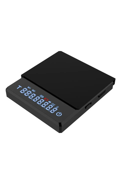 Choice1 black IKAPE Digital Mini Coffee Scale with Timer, 2kg/0.1g High Preci...