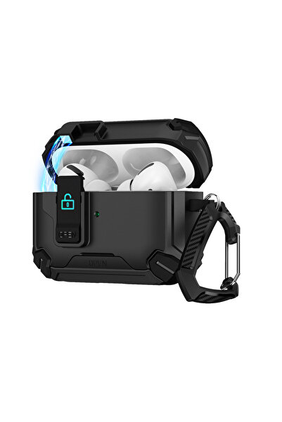 Choice1 غطاء حماية أسود لسماعات AirPods Pro 3، يوفر حماية كاملة للجسم.