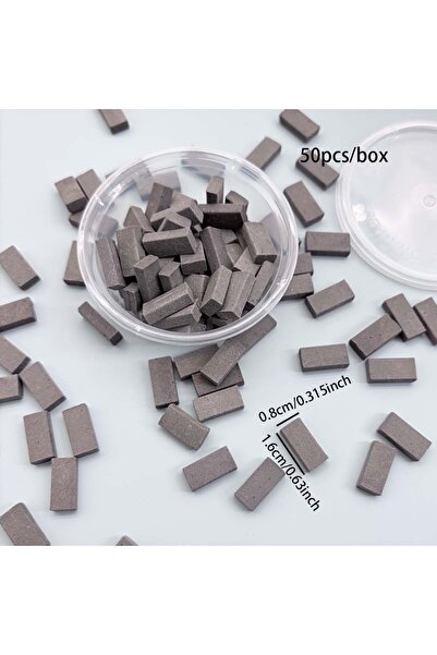 Choice علبة واحدة تحتوي على 50 قطعة من الطوب الرمادي المائل للأحمر، مثالية لب...