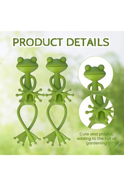 Choice ربطة نباتات خضراء على شكل ضفدع، قابلة لإعادة الاستخدام، سلك كابل، مشبك...