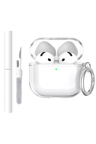 Choice غطاء حماية شفاف ناعم لسماعات AirPods 4 مع طقم تنظيف