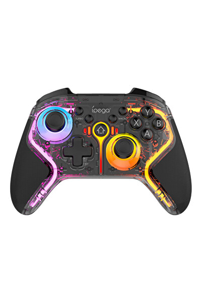 Choice1 وحدة تحكم ألعاب لاسلكية شفافة من IPEGA بألوان زاهية، موديل PG-9666T، ...