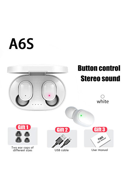 Choice4 سماعات أذن لاسلكية TWS A6S بيضاء اللون، تعمل باللمس، بتقنية بلوتوث 5....
