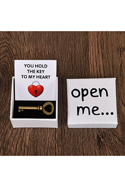 Choice WHITE Open Me Key Gift Box for Her Him, You Hold The Key to My Heart M...