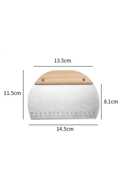 Choice1 مكشطة عجين نصف دائرية من الفولاذ المقاوم للصدأ - قطعة واحدة، مكشطة عج...