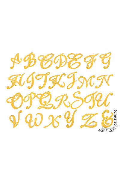 choice2 C02 26 Alphabet Letter Cake Decor Golden Acrylic DIY Personalise Name...