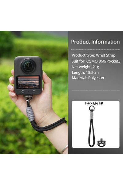 Choice حزام معصم (حزام معصم) سريع الفك، حزام كتف، حبل يد لكاميرا Insta360 X4/...