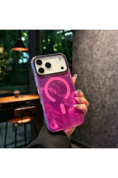 Choice8 آيفون 17 برو ماكس وردي جديد. تصميم متدرج الألوان عصري منقوش جليدية. 1...