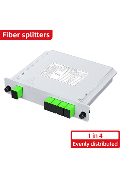 Choice6 1 in 4 APC SC APC/UPC PLC 1x2/16 Fiber Optic Splitter Box Cassette Ca...