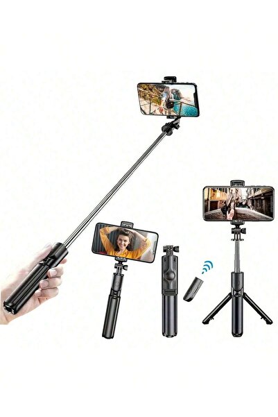 Choice عصا سيلفي لاسلكية S03 قطعة واحدة مع حامل ثلاثي القوائم، عصا سيلفي، جها...