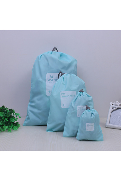 Choice3 4 pcs in a set SKY BLUE 4 Pcs/Set Travel Waterproof Drawstring Storag...