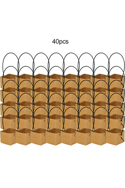 Choice3 40 قطعة من أواني الزهور الورقية الصغيرة المقاومة للماء، مقاس 6 × 5 سم...